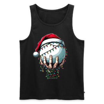 Fistball Sport Chapeau de Père Noël - Débardeur bio Premium Homme - noir - Devant - Michal (187cm)