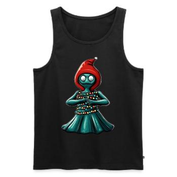 Cryptozoologie du cryptide monstre de Flatwoods - Débardeur bio Premium Homme - noir - Devant - Michal (187cm)