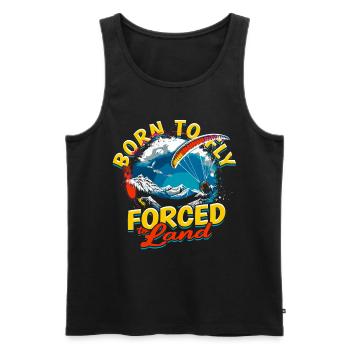 Paramotoring paramotor - Men's Premium Organic Tank Top - black - Front - AI Model Male 178 light (178cm)