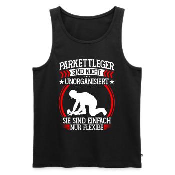 Parkettleger ist unorganisiert Fliesenleger - Männer Premium Bio Tank Top - Schwarz - Vorne - AI Model Male 178 light (178cm)