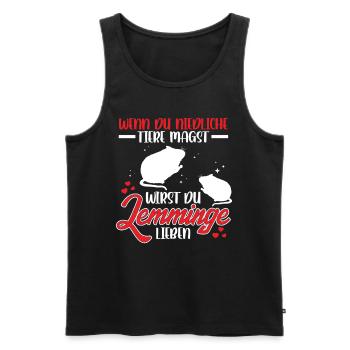 You'll like lemmings Vole lemming - Men's Premium Organic Tank Top - black - Front - Michal (187cm)