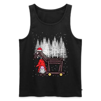 Christmas Gift Santa Claus Horse Funny Funny - Men's Premium Organic Tank Top - black - Front - Michal (187cm)