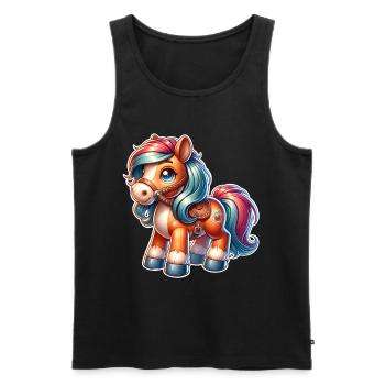 Pferd - Männer Premium Bio Tank Top - Schwarz - Vorne - Michal (187cm)