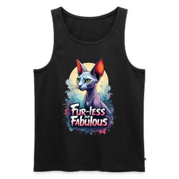 Fur-less and Fabulous - Männer Premium Bio Tank Top - Schwarz - Vorne - Michal (187cm)