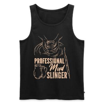 Pottery Ceramics Artist - Men's Premium Organic Tank Top - black - Front - AI Model Male 178 light (178cm)