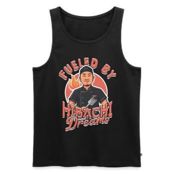 Hibachi alimenté par Hibachi et ses rêves - Débardeur bio Premium Homme - noir - Devant - Michal (187cm)