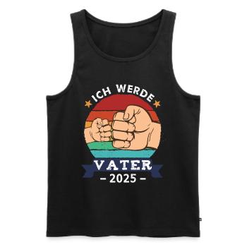 Ich werde Vater 2025 - Männer Premium Bio Tank Top - Schwarz - Vorne - AI Model Male 178 light (178cm)