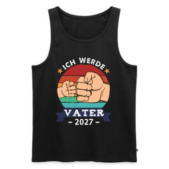 Ich werde Vater 2027 Schwangerschaft Werdender - Männer Premium Bio Tank Top - Schwarz - Vorne - AI Model Male 178 light (178cm)