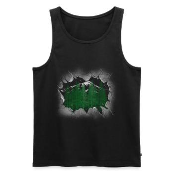 Wald Fichten Nadelwald Natur Bäume Baum - Männer Premium Bio Tank Top - Schwarz - Vorne - AI Model Male 178 light (178cm)