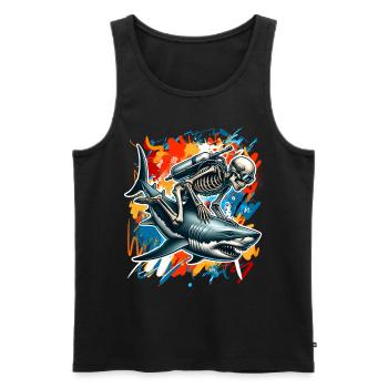 Tauchen Taucher - Männer Premium Bio Tank Top - Schwarz - Vorne - AI Model Male 178 light (178cm)