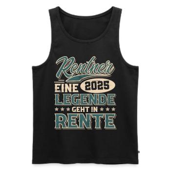 Rentner 2025 - Männer Premium Bio Tank Top - Schwarz - Vorne - Michal (187cm)
