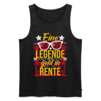 Rente 2025 Eine Legende geht in Rente Abschied - Männer Premium Bio Tank Top - Schwarz - Vorne - Michal (187cm)