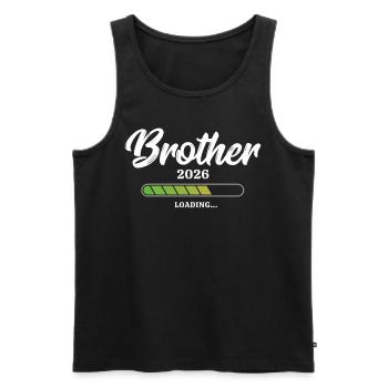 Brother Loading 2026 - Männer Premium Bio Tank Top - Schwarz - Vorne - AI Model Male 178 light (178cm)