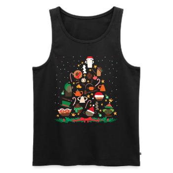 Pottery Ceramics Artist Christmas - Men's Premium Organic Tank Top - black - Front - Michal (187cm)