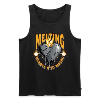 Welder Welding Professional Melting Hearts And Metal - Men's Premium Organic Tank Top - black - Front - AI Model Male 178 light (178cm)