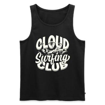 Paramotoring Motorschirm Cloud Surfing Club - Men's Premium Organic Tank Top - black - Front - Michal (187cm)