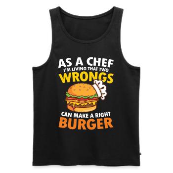 Make a right Burger für einen Burger Esser - Männer Premium Bio Tank Top - Schwarz - Vorne - Michal (187cm)