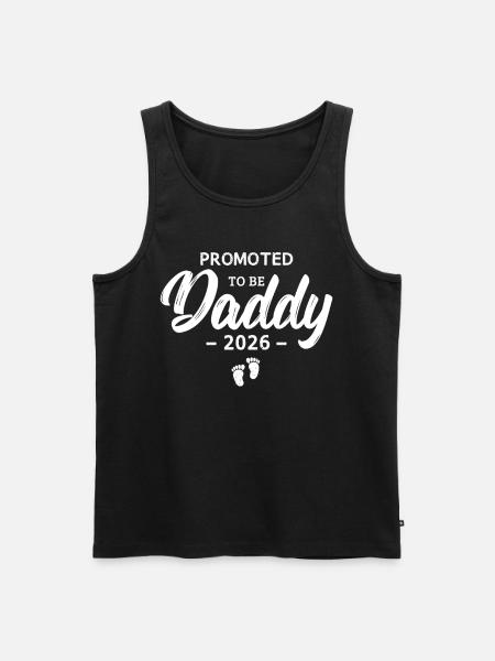 Promoted To Be Daddy 2026 - Men's Premium Organic Tank Top - black