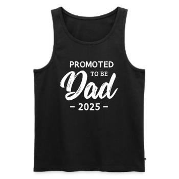 Promu pour être papa 2025 - Débardeur bio Premium Homme - noir - Devant - Michal (187cm)
