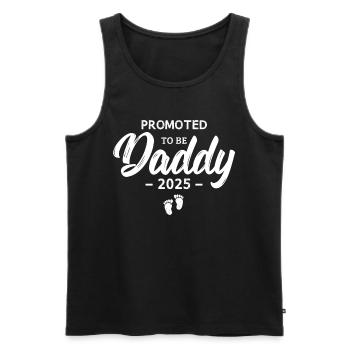Promu pour être papa 2025 - Débardeur bio Premium Homme - noir - Devant - Michal (187cm)