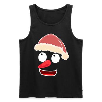 Santa Claus Santa Claus Snowman Santa - Men's Premium Organic Tank Top - black - Front - Michal (187cm)