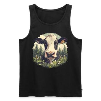 Vaches Vache - Débardeur bio Premium Homme - noir - Devant - Michal (187cm)