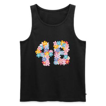 4B Floral Feminist Movement Strength Women - Men's Premium Organic Tank Top - black - Front - AI Model Male 178 light (178cm)