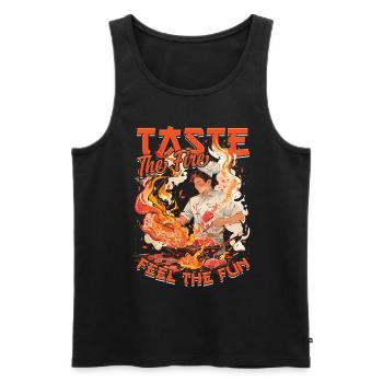 Hibachi Teppanyaki Cuisine japonaise - Débardeur bio Premium Homme - noir - Devant - Michal (187cm)