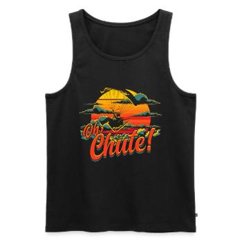 Paramotoring Motorschirm Oh Chute! - Men's Premium Organic Tank Top - black - Front - Michal (187cm)