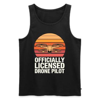 Dronenpilot für einen Dronenpilot - Männer Premium Bio Tank Top - Schwarz - Vorne - AI Model Male 178 light (178cm)