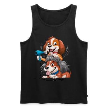 Dog Groomer Hundfriseur für einen Hundfriseur - Männer Premium Bio Tank Top - Schwarz - Vorne - Michal (187cm)