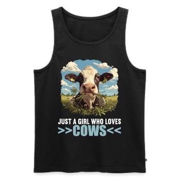 Vaches Vache - Débardeur bio Premium Homme - noir - Devant - Michal (187cm)