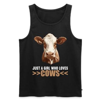 Cows Cow - Men's Premium Organic Tank Top - black - Front - AI Model Male 178 light (178cm)