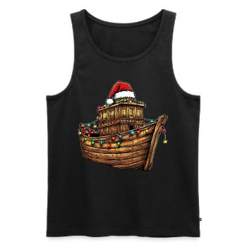 Noahs Arche Weihnachtsmütze Xmas - Männer Premium Bio Tank Top - Schwarz - Vorne - AI Model Male 178 light (178cm)