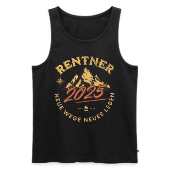 Rentner 2025 - Männer Premium Bio Tank Top - Schwarz - Vorne - Michal (187cm)