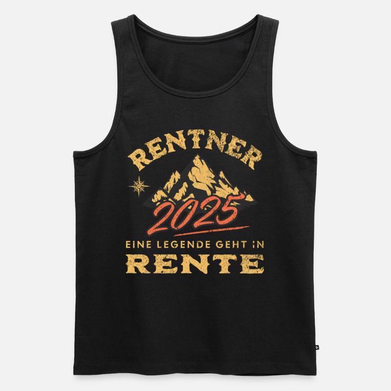 Rentner 2025 - Männer Premium Bio Tank Top - Schwarz
