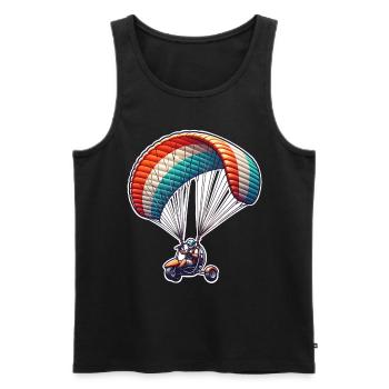 Motorschirm Paramotor - Men's Premium Organic Tank Top - black - Front - AI Model Male 178 light (178cm)