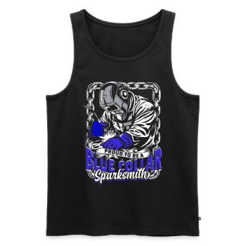Welder Welding Specialist - Men's Premium Organic Tank Top - black - Front - AI Model Male 178 light (178cm)