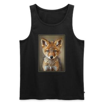 Kojoten Kojote - Männer Premium Bio Tank Top - Schwarz - Vorne - AI Model Male 178 light (178cm)