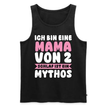 Mama Von 2 Kindern - Männer Premium Bio Tank Top - Schwarz - Vorne - Michal (187cm)