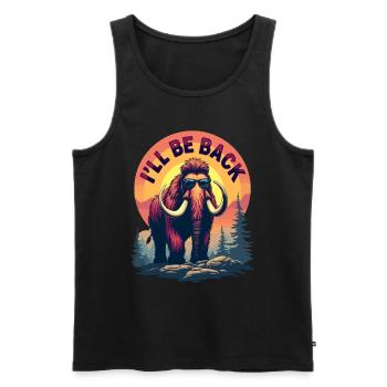Funny Mammut Steinzeit für einen Mammutliebhaber - Männer Premium Bio Tank Top - Schwarz - Vorne - Michal (187cm)