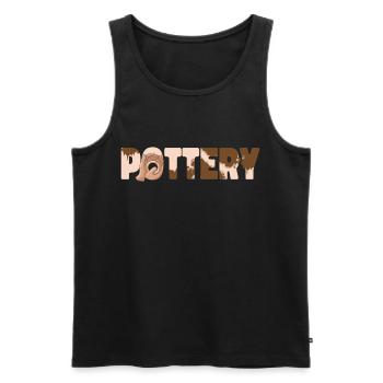 Pottery Ceramics Artist Pottery - Men's Premium Organic Tank Top - black - Front - Michal (187cm)