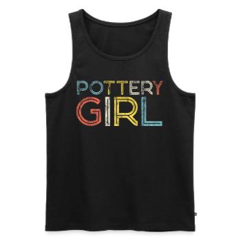 Pottery Ceramics Artist Retro - Men's Premium Organic Tank Top - black - Front - Michal (187cm)