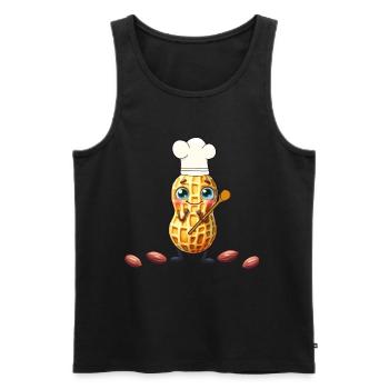 Erdnuss Nuss Küche Erdnüsse Nüsse Koch - Männer Premium Bio Tank Top - Schwarz - Vorne - Michal (187cm)