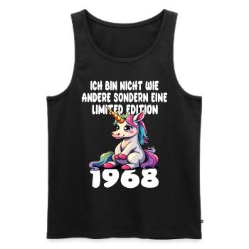 Edition Limitée 1968 Anniversaire Né 1968 - Débardeur bio Premium Homme - noir - Devant - Michal (187cm)
