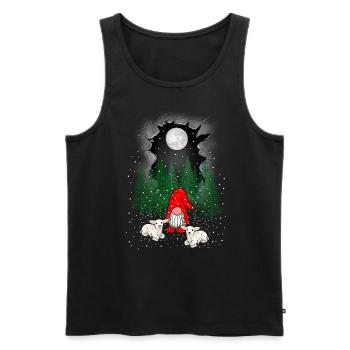 Père Noël Père Noël Noël Noël Nain Mouton - Débardeur bio Premium Homme - noir - Devant - Michal (187cm)