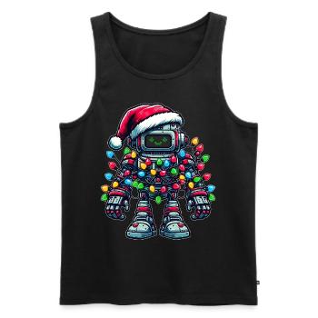 Roboter Robotertechnik Weihnachtsmütze Xmas - Männer Premium Bio Tank Top - Schwarz - Vorne - Michal (187cm)