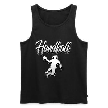 Handball, handballeur, handballeur - Débardeur bio Premium Homme - noir - Devant - Michal (187cm)