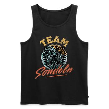 Sondeln Metalldetektor - Männer Premium Bio Tank Top - Schwarz - Vorne - AI Model Male 178 light (178cm)