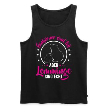 Lemmings are real vole lemming - Men's Premium Organic Tank Top - black - Front - Michal (187cm)